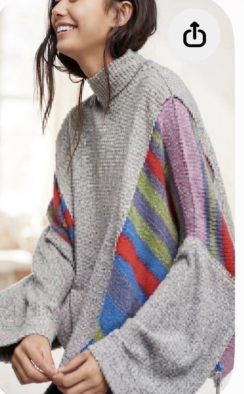 We The Free Susie Swit oversized pullover sweater by Free People, Size M